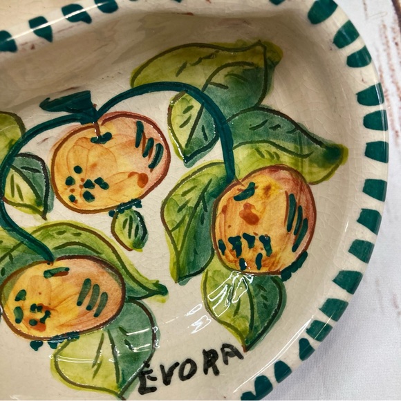 Pottery Olive Dish Signed Hand Painted & Glazed - Picture 14 of 14